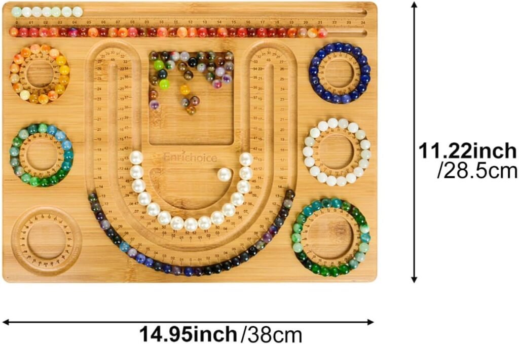 Enrichoice New Bamboo Combo Beading Board for Jewelry Bracelet Making and Other Jewelry Necklaces Design Beading Mats Trays