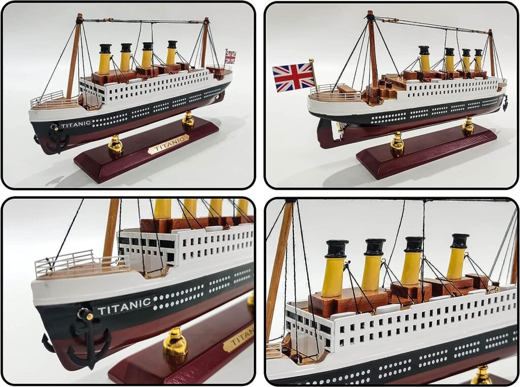 SAILINGSTORY Wooden Titanic Model Cruise Ship Liner 1/800 Scale Replica 12 Titanic Ship Toys Gifts