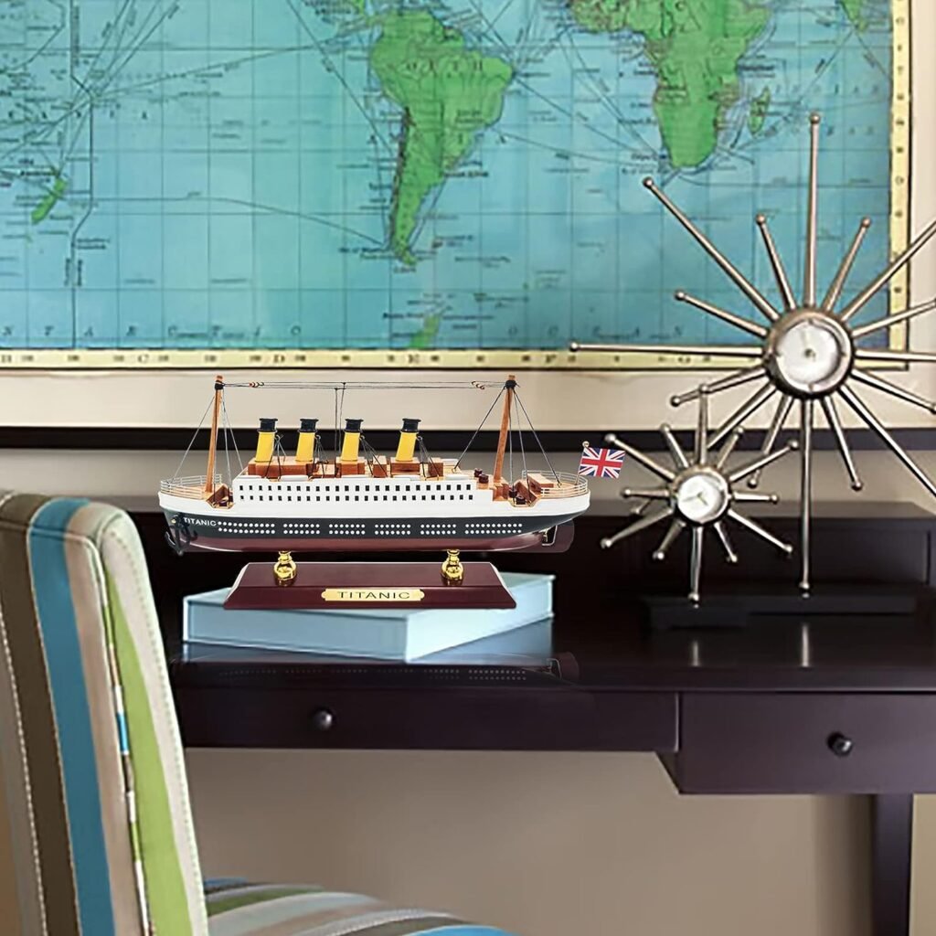 SAILINGSTORY Wooden Titanic Model Cruise Ship Liner 1/800 Scale Replica 12 Titanic Ship Toys Gifts