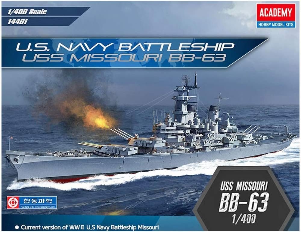 Academy Hobby Model Kits Scale Model : Battle Ships  Aircraft Carrier Kits (1/400 BB-63 Missouri)