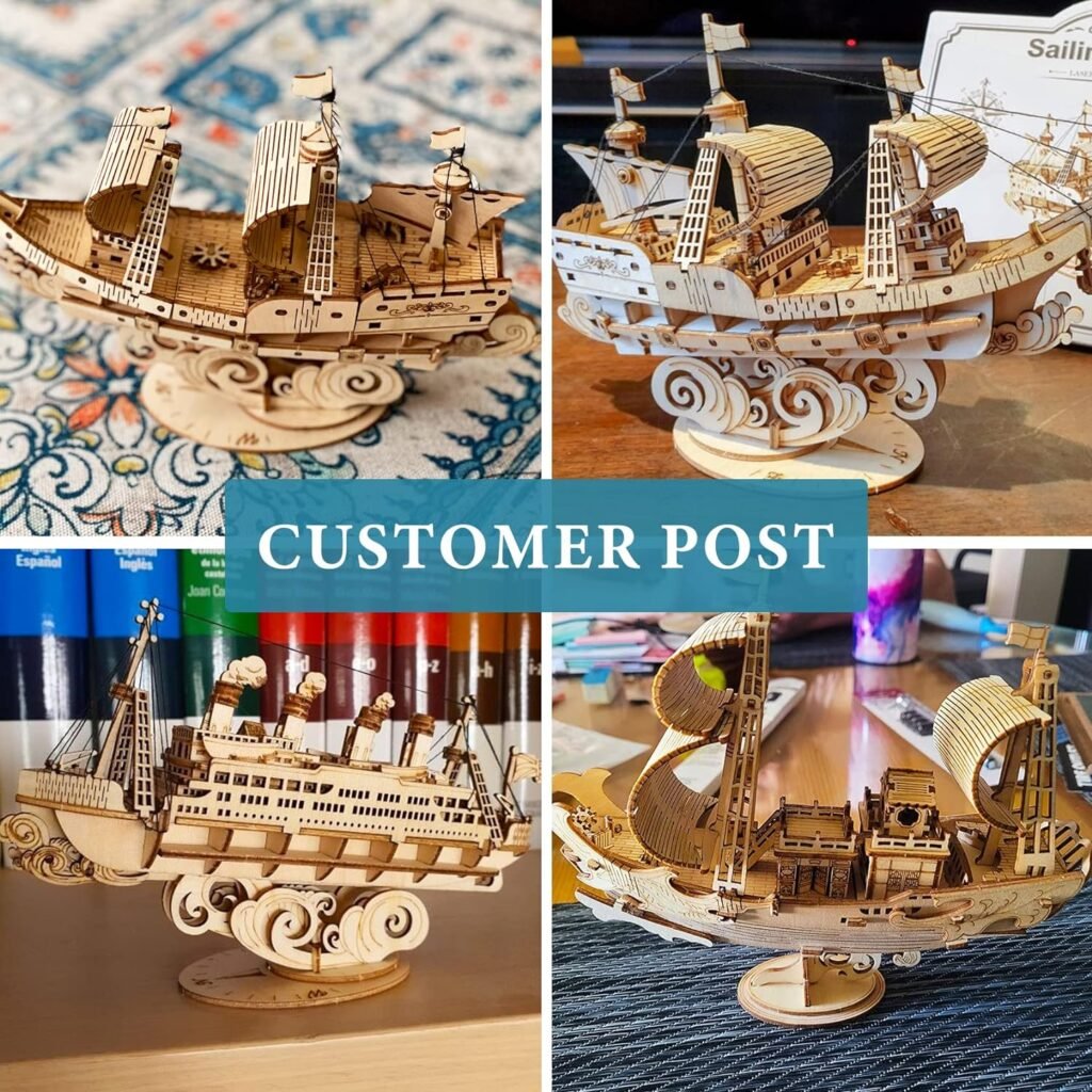 RoWood 3D Puzzles for Adults, Wooden Ship Model Kits for Adults to Build,DIY Crafts Kits Teen Boy Gifts on Birthday Christmas (Cruise Ship) RoWood 3D Puzzles for Adults, Wooden Ship Model Kits for Adults to Build,DIY Crafts Kits Teen Boy Gifts on Birthday Christmas (Cruise Ship)