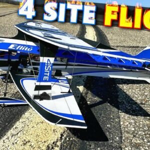 3D Flat Foamy RC Biplane - E-flite 4-Site