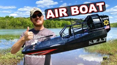 CRAZY RC AIR BOAT!!! - Pro Boat Aerotrooper 25" Brushless RC Boat - TheRcSaylors