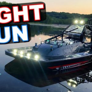 STEALTH Boat SWAT MISSION at Night! - Pro Boat Aerotrooper 25" Brushless RC Air Boat - TheRcSaylors