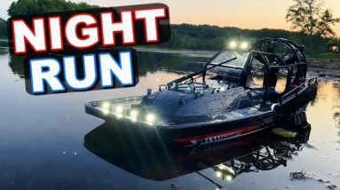 STEALTH Boat SWAT MISSION at Night! - Pro Boat Aerotrooper 25" Brushless RC Air Boat - TheRcSaylors