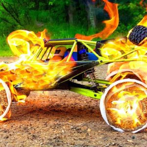 RC CAR on FIRE - Experiments with CUSTOM Wheels