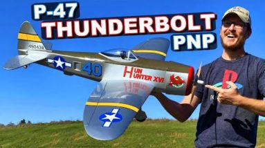 BRAND NEW WARBIRD! - Hangar 9 P-47 Thunderbolt PNP 54.8" - TheRcSaylors