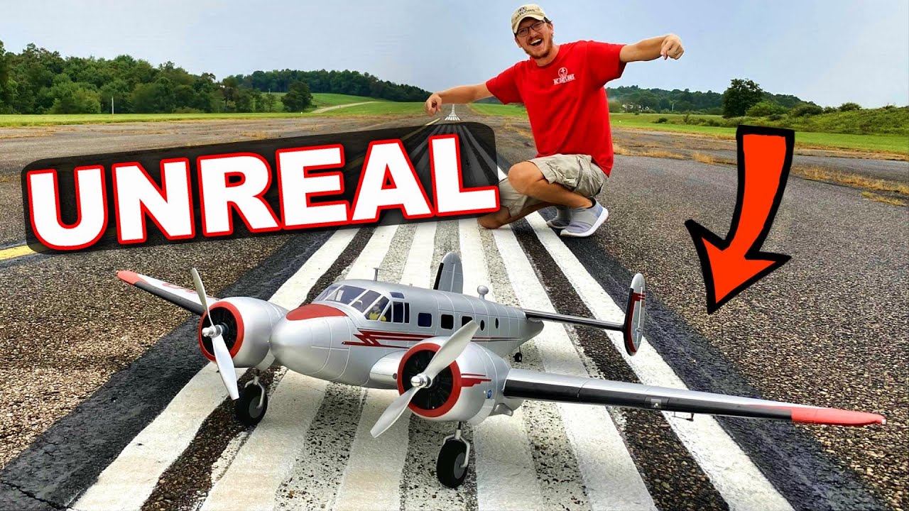 VINTAGE TWIN Beechcraft Dual Motor RC Plane - LOOKS SO GOOD!