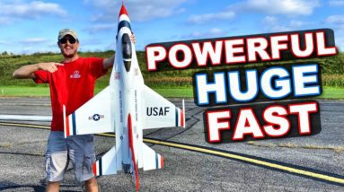 RC SMART Jet can Clock OVER 100 MPH!!! - E-Flite F16 Thunderbirds