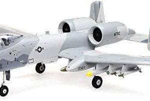 E-flite RC Airplane A-10 Thunderbolt II Twin 64mm EDF BNF Basic Transmitter Battery and Charger Not Included with AS3X and Safe Select EFL011500