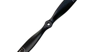 XOAR PJT1-E 2-Blade Carbon Fiber Electric RC Airplane Propeller Prop for Electric Fixed-Wing RC Planes (1K) (12x4.5)