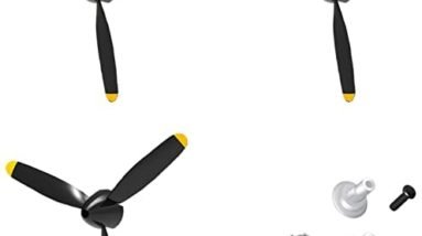 3 Sets Rc Plane 3-Blade Propeller with Propeller Savers and one Adapters for VOLANTEXRC 761-11 761-12 761-13 P40 BF109 Airplane