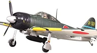 FMS Zero Fighter A6M3 RC Airplane 6CH 1400mm (55.2") Wingspan Green with Flaps LED Retracts PNP Warbird