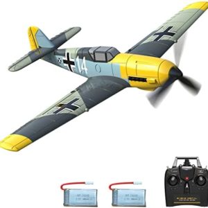 VOLANTEXRC Remote Control Airplane 4-CH RC Plane Ready to Fly BF-109 Radio Controlled Plane for Beginners with Xpilot Stabilization System, One Key Aerobatic (761-11 RTF)