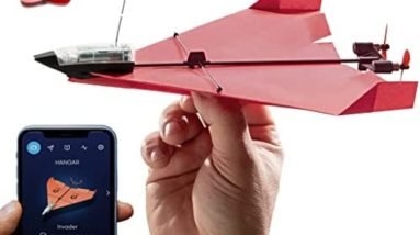 POWERUP 4.0 The Next-Generation Smartphone Controlled Paper Airplane Kit, RC Controlled. Easy to Fly with Autopilot & Gyro Stabilizer. For Hobbyists, Pilots, Tinkerers. STEM Ready with DIY Modular Kit