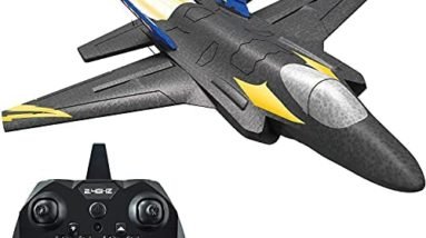 RC Plane -2.4Ghz 4 Channels Remote Control Airplane Ready to Fly,RC Plane Built in 6-Axis Gyro,3D/6G Fly Modes RC Jet for Advanced Kids Adult, Entry Training Level RC Plane for Beginner -Two batteries