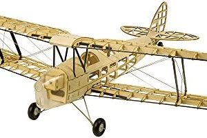 Viloga Balsa Wood Model Plane Mini Tiger Moth Biplane, 39'' Wingspan Laser Cut Electric RC Plane Kit to Build for Adults, DIY 4CH Radio Controlled Airplanes Aircraft Assembly Kit for Hobby Fly