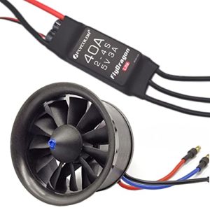 Flycolor EDF 50mm 4900KV 3S Maximum Thrust 770g 11 Blades Ducted Fan with RC Brushless Motor with ESC 40A(2~4S) Balance Tested for EDF RC Jet Airplane