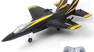 Landbow RC Plane - 2.4Ghz 4 Channels Remote Control Airplane Ready to Fly,RC Plane Built in 6-Axis Gyro,3D/6G Fly Modes RC Jet for Advanced Kids Adult,RC Airplane for Beginner (Black)