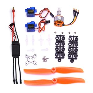 FPVKing RC 2212 2200KV Brushless Motor+SG90 9G Micro Servo+ New 30A ESC Electric Speed Controller+6035 Propeller for RC Fixed Wing Plane Helicopter