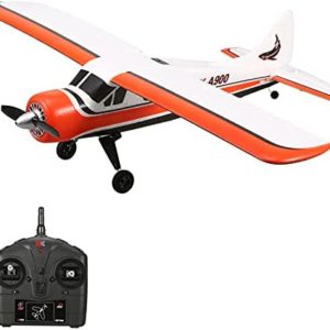 GoolRC RC Plane, WLtoys XK A900 Remote Control Airplane, 2.4Ghz 4 Channel RC Aircraft Fighter with Brushless Motor, 6 Axis Gyro, Multiple Flight Modes, Easy & Ready to Fly for Adults and Beginners