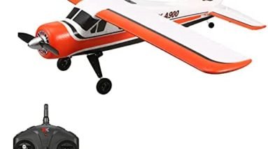 GoolRC RC Plane, WLtoys XK A900 Remote Control Airplane, 2.4Ghz 4 Channel RC Aircraft Fighter with Brushless Motor, 6 Axis Gyro, Multiple Flight Modes, Easy & Ready to Fly for Adults and Beginners