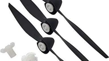 Top Race Spare Propellers TR-C285G Rc Plane and TR-C385 4 Channel Remote Control Airplane with Propeller Savers and Adapters Pack of 3