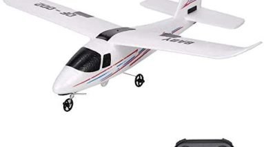 GoolRC QF002 RC Airplane, 2.4Ghz 2 Channel RC Plane Ready to Fly, Durable EPP Foam DIY Remote Control Airplane Toy Built-in Gyro, Easy to Fly RC Aircraft for Beginners Kids and Adults