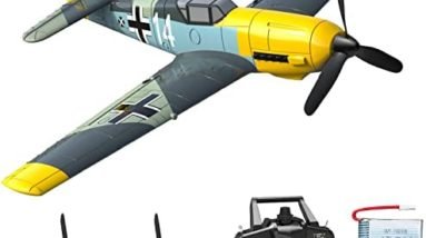 FLYCOLOR Volantexrc BF109 RC Airplane 2.4Ghz 4CH Remote Control Aircraft Ready to Fly 761-11 Radio Controlled Plane for Beginners with Xpilot Stabilization System,One Key Aerobatic