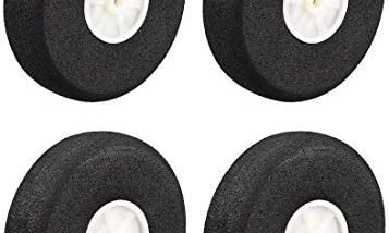 uxcell RC Airplane Wheels - 4PCS RC Airplane Aircraft Sponge Wheels 2.5 Inch x 0.12 Inch