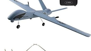 RC Plane Remote Control Airplane - 2.4Ghz 2 Channels DIY RC Predator Aircraft with 3-Axis Gyro for Beginner RC Plane with 2 Batteries, Wingspan 660mm