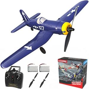 RC Plane 4 Channel Remote Controlled Aircraft Ready to Fly, One Key Aerobatic and One-Key U-Turn, Easy Control for Beginners, F4U Corsair RC Airplane Best Gift for Advanced Kids LEAMBE