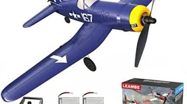 RC Plane 4 Channel Remote Controlled Aircraft Ready to Fly, One Key Aerobatic and One-Key U-Turn, Easy Control for Beginners, F4U Corsair RC Airplane Best Gift for Advanced Kids LEAMBE