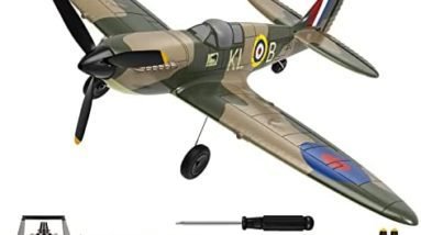 RC Plane Spitfire Fighter 2.4Ghz 4CH Remote Control Aircraft Ready to Fly for Adults Kids Airplane Radio Controlled Plane with Xpilot Stabilization System 761-12
