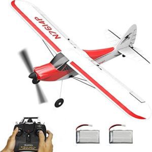 Devsolution VOLANTEXRC RC Airplane 4CH 2.4GHz Remote Controlled Plane Sport Cub 500 Parkflyer with Aileron Xpilot Stabilization System One-Key U-Turn Ready to Fly 2 Batteries for Beginners