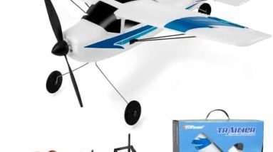 Top Race Remote Control Airplane | RC Plane 3 Channel Battery Powered Ready to Fly Stunts | Great Easter Gift Toy for Adults or Kids, Easy to Control Electric RC Planes Upgraded with Propeller Saver