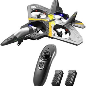 GoolRC Remote Control Plane 2.4GHz 6CH EPP 4 Motor RC Aircraft Toys for Adult Kids with Function Gravity Sensing Stunt Roll Cool Light RC Planes Airplanes 2 Batteries