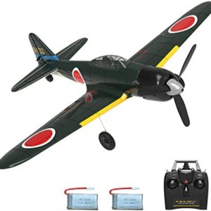 VOLANTEXRC RC Plane 4-CH Remote Control Airplane Ready to Fly Zero Fighter 400 Radio Controlled Aircraft for Beginners with Xpilot Stabilization System, One Key Aerobatic (761-15 RTF)