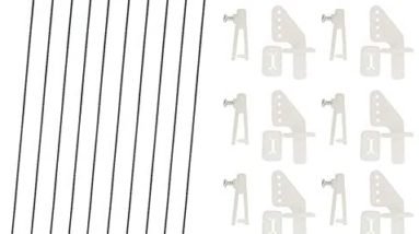 10 PCS 0.047x10.24" Steel Pushrods And 10 PCS Nylon 0.79x0.43" Lock on Control Horns 4 Holes for RC Airplane Model Aircraft DIY Parts