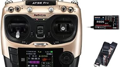 Radiolink AT9S Pro 10/12 Channels 2.4GHz RC Transmitter and Receiver R9DS Radio Remote Long Range Control for FPV Racing Drone/Quad/Airplane and More (Mode 2 Left Hand)