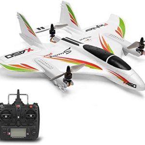 GoolRC WLtoys XK X450 RC Airplane, 2.4G 6CH RC Glider Fixed Wing Aircraft, 3 Flight Models Brushless RC Helicopters Vertical Takeoff Landing RTF for Adult