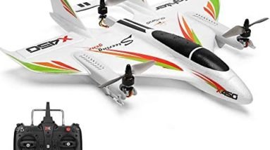 GoolRC WLtoys XK X450 RC Airplane, 2.4G 6CH RC Glider Fixed Wing Aircraft, 3 Flight Models Brushless RC Helicopters Vertical Takeoff Landing RTF for Adult