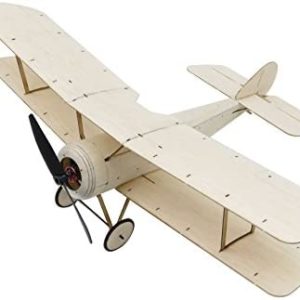 Mini RC Plane Kit Sopwith Pup Biplane Model Aircraft, 14.8'' Wingspan Balsa Wood Airplane Kits to Build, DIY Radio Controlled Airplane Electric RC Aeroplane for Adults Indoor Fly (KIT+Motor+ESC+Servo)
