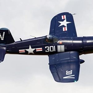 FMS F4U Corsair RC Airplane 6CH 1700mm (66.9") Wingspan Blue with Flaps LED Retracts PNP Warbird