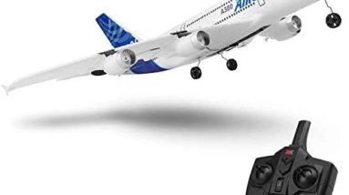 New A380 Airplane 2.4G 3Ch Fixed Wing Outdoor A120-A380 RC Plane Toys (Two Batteries Without Light)