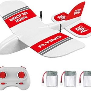 GoolRC RC Plane, KF606 2.4Ghz Remote Control Airplane, EPP Foam Fixed Wing Plane, RTF Ready to Fly Gliding Aircraft Model Toys with 3 Battery for Beginner