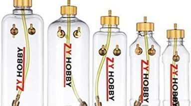RC Engine Gas Fuel Tank 500ml, ZYHOBBY RC Transparent Fuel Bottle/Model Airplane Gas Tank 145 X 64mm- Shipped from US Warehouse