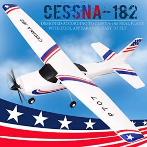 New P707 3Ch RC Airplane, Upgraded F949, Fixed Wing Plane Outdoor Toys with 2.4G Transmitter, Extra Battery and Propeller … (Regular)