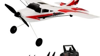 NOVCOLXYA RC Plane Ready to Fly | Remote Control Airplane | 3 Channel with 2.4Ghz Radio Control 6 Axis Gyro | EPP RC Airplane for Adults and Beginners (Red)