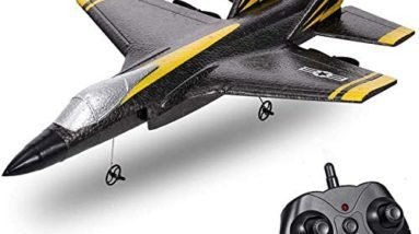 QT RC Airplane, 2 Channel RC Plane, 2.4Ghz Remote Control Airplane, Ready to Fly Foam Glider with 3 Axis Gyro, Fixed Wing Aircraft Toys for Beginners, Kids and Adults